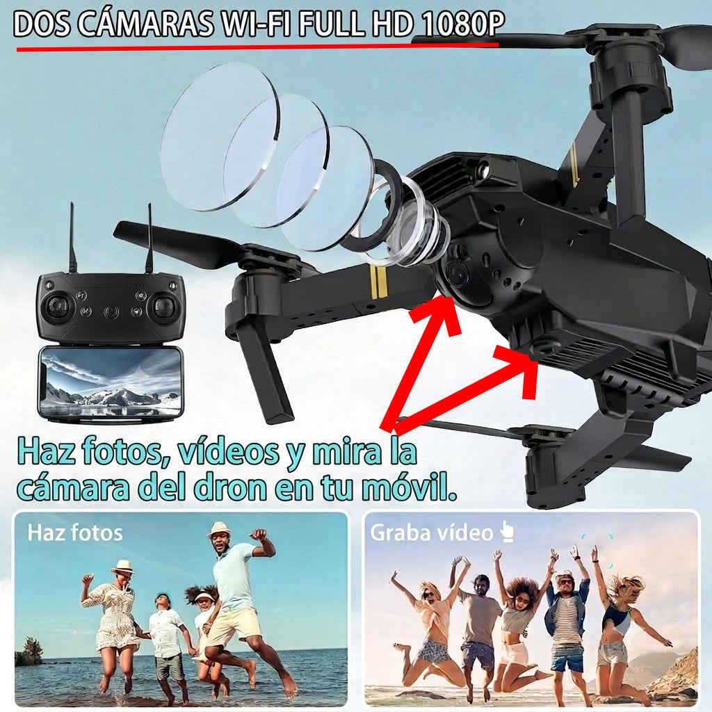Drone with two 4K cameras + FREE Battery and Case
